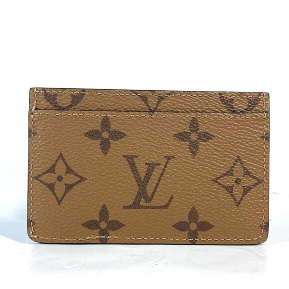 LOUIS VUITTON M83691 Monogram reverse Card Case Porte Cult-Simple Holder Unused - Picture 2 of 13
